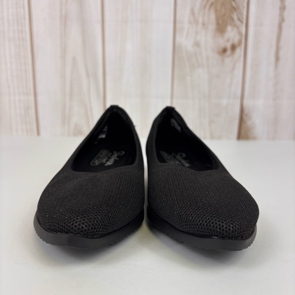 Skechers Cleo Slip On Casual Ballet Flats Memory Foam Comfort Shoes Black Sz 6.5 - Picture 7 of 15